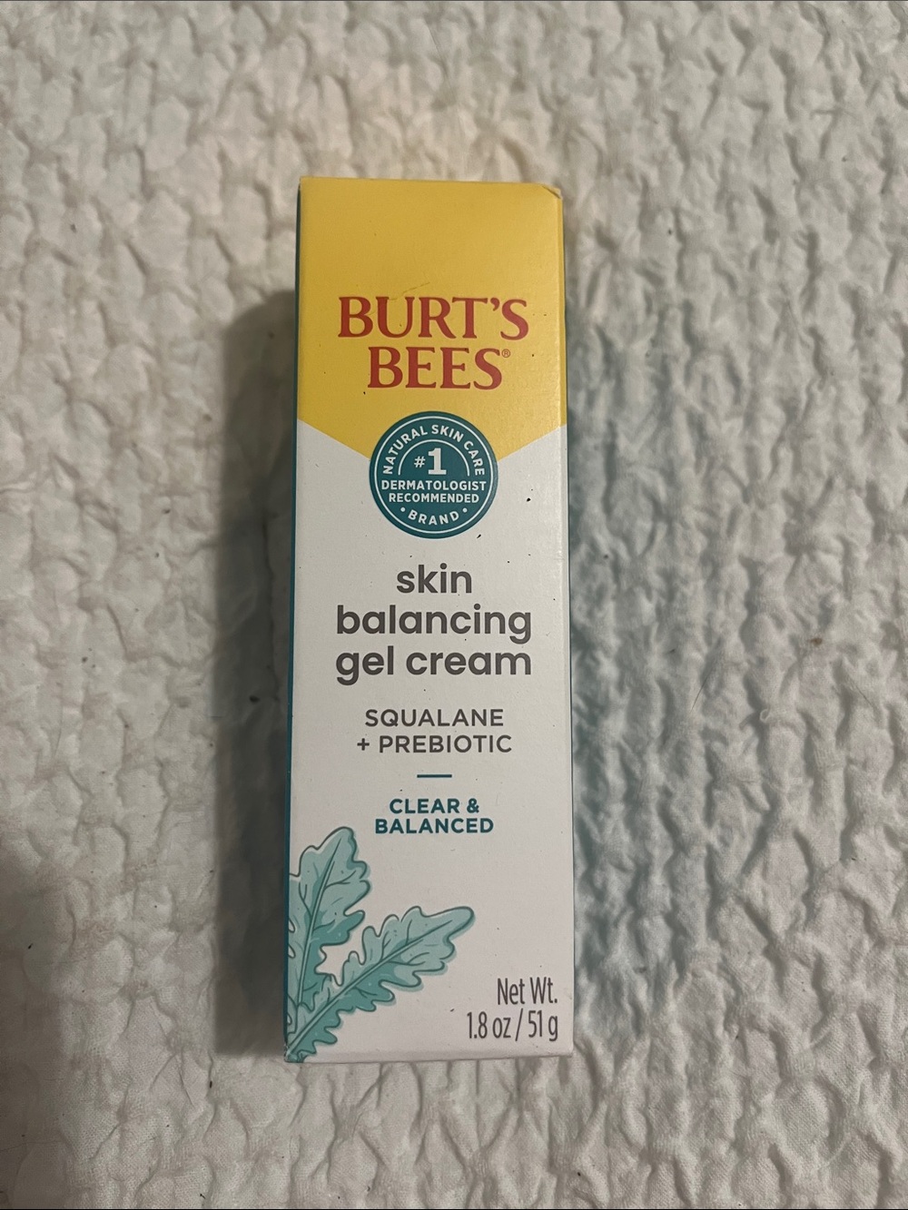 NWT Burt’s Bees Skin Balancing Gel Cream